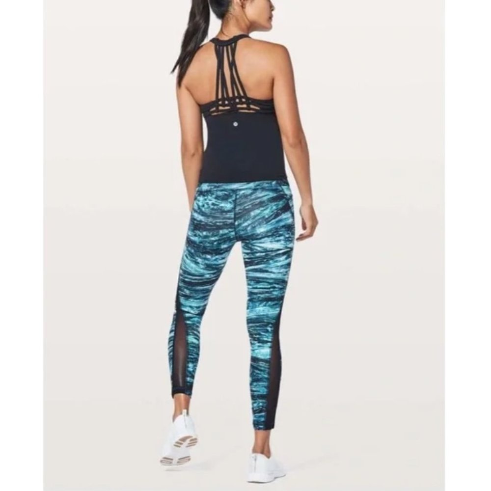 Lululemon Train Times 7/8 Pant *25” Shorelines Multi Blue/Black